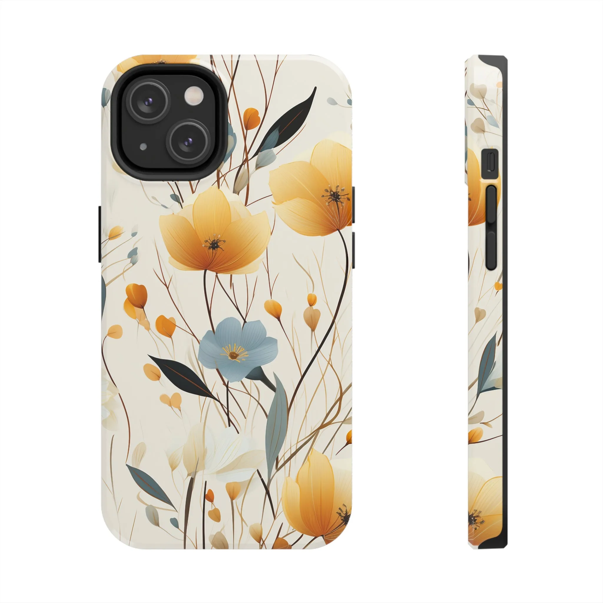 Wildflowers Muted Tones Digital print Design Tough Phone Case compatible with a large variety of iPhone models, Gift, Phone Case