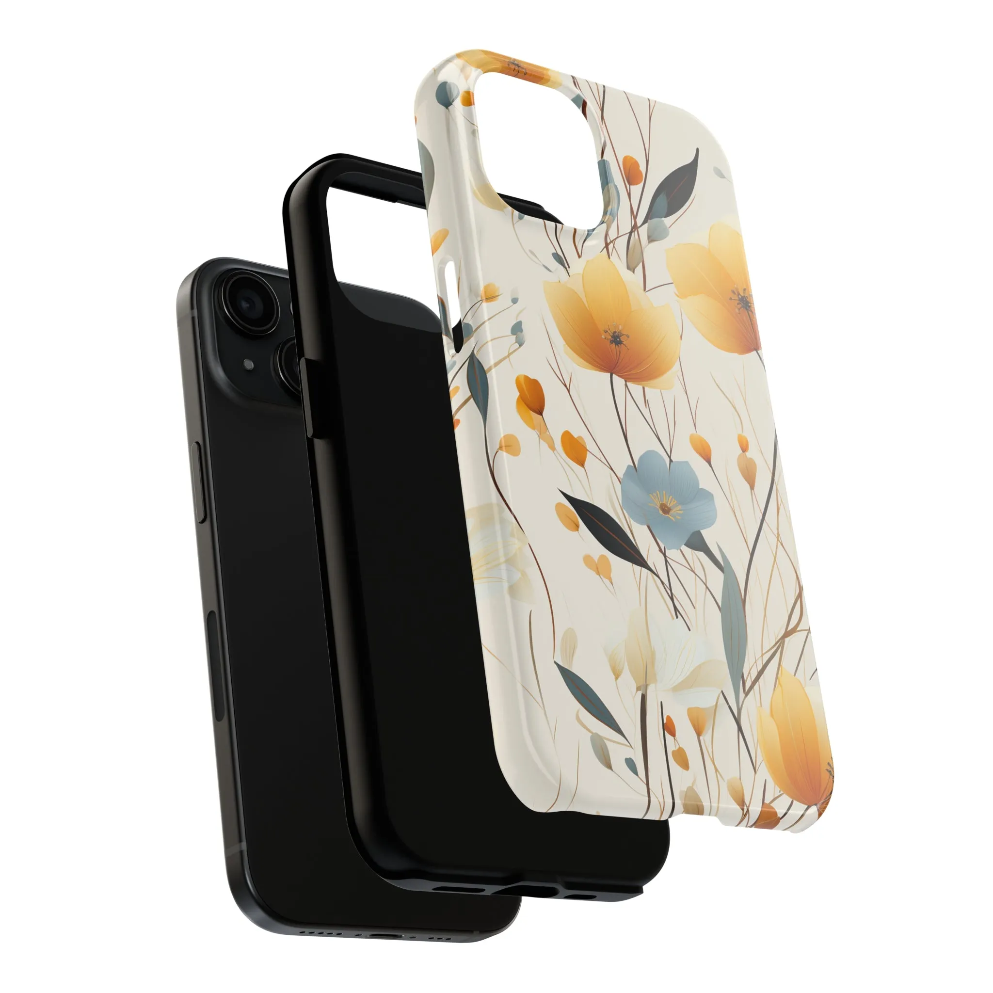 Wildflowers Muted Tones Digital print Design Tough Phone Case compatible with a large variety of iPhone models, Gift, Phone Case