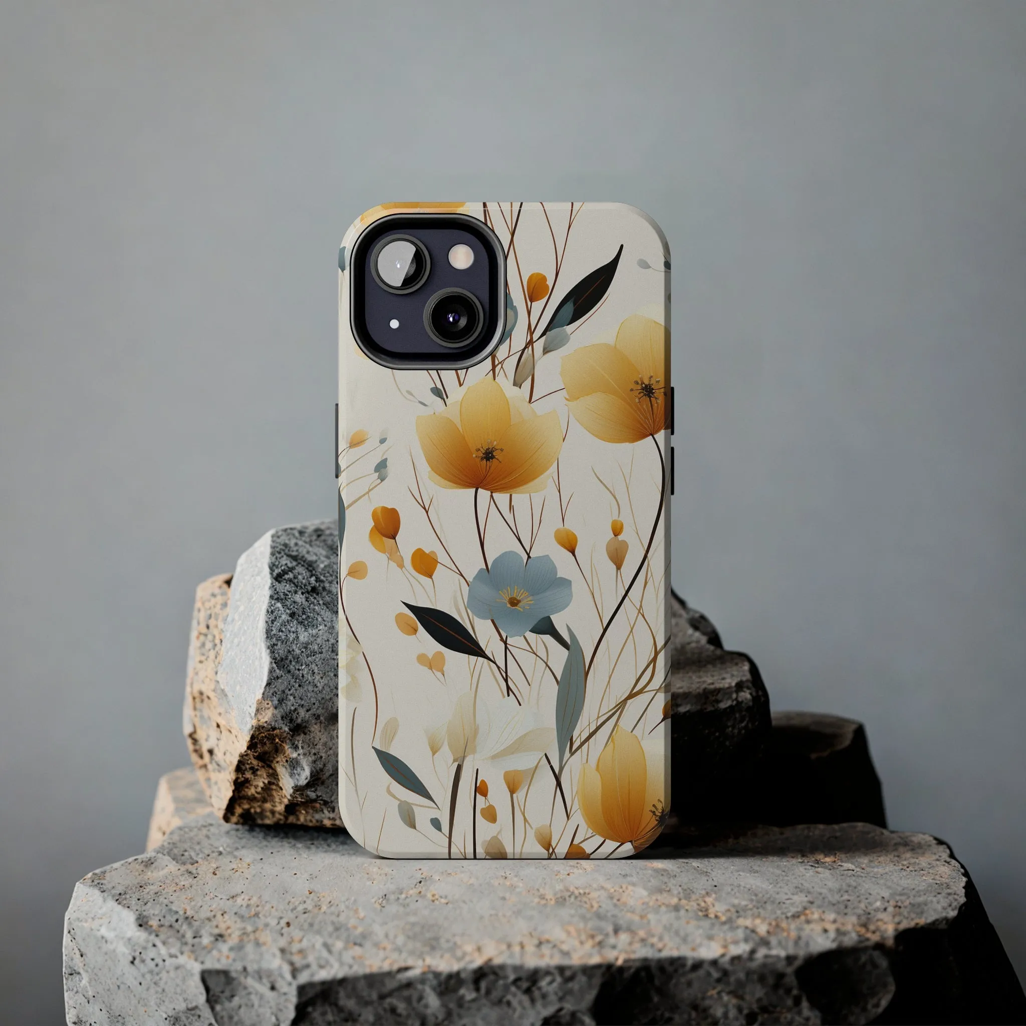 Wildflowers Muted Tones Digital print Design Tough Phone Case compatible with a large variety of iPhone models, Gift, Phone Case