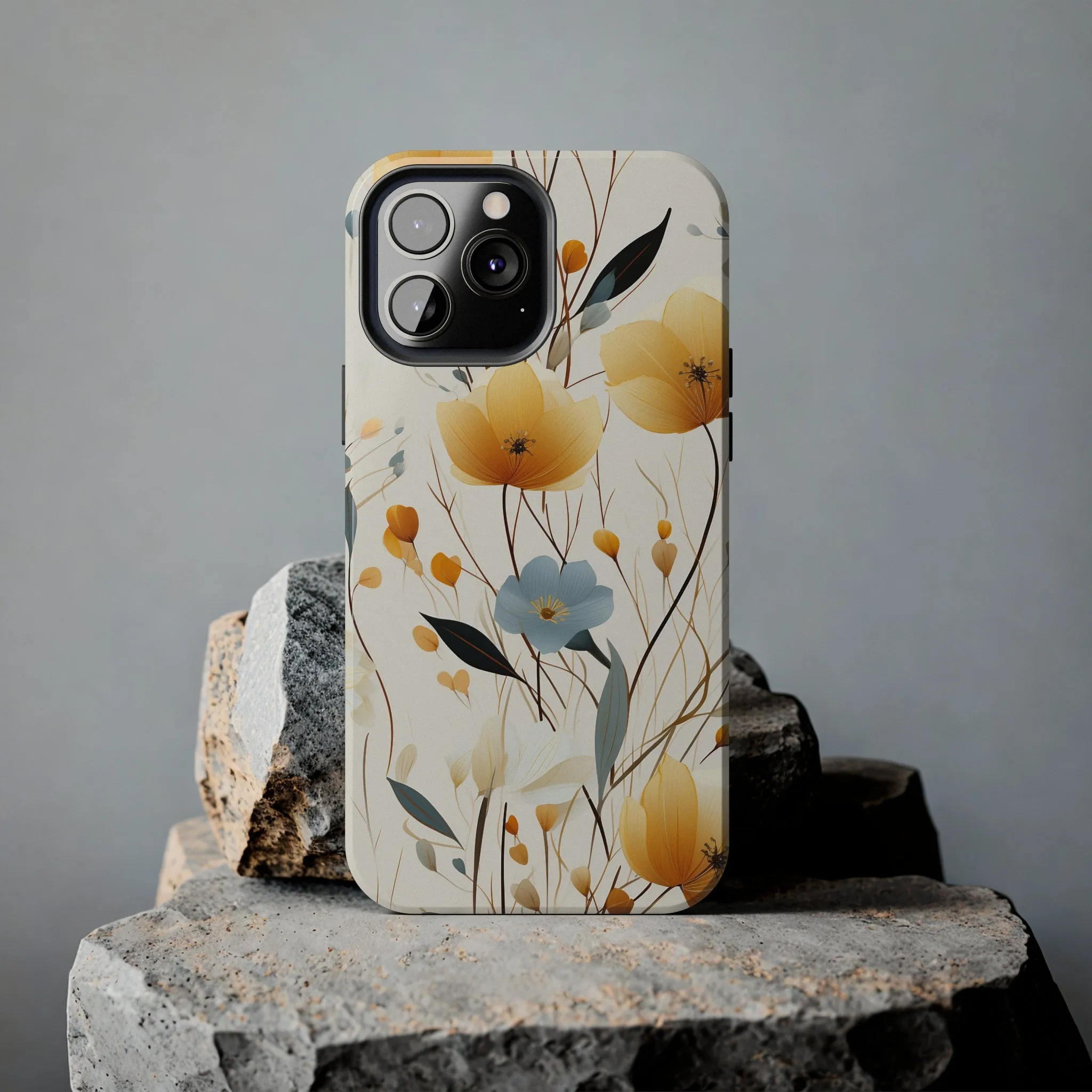 Wildflowers Muted Tones Digital print Design Tough Phone Case compatible with a large variety of iPhone models, Gift, Phone Case