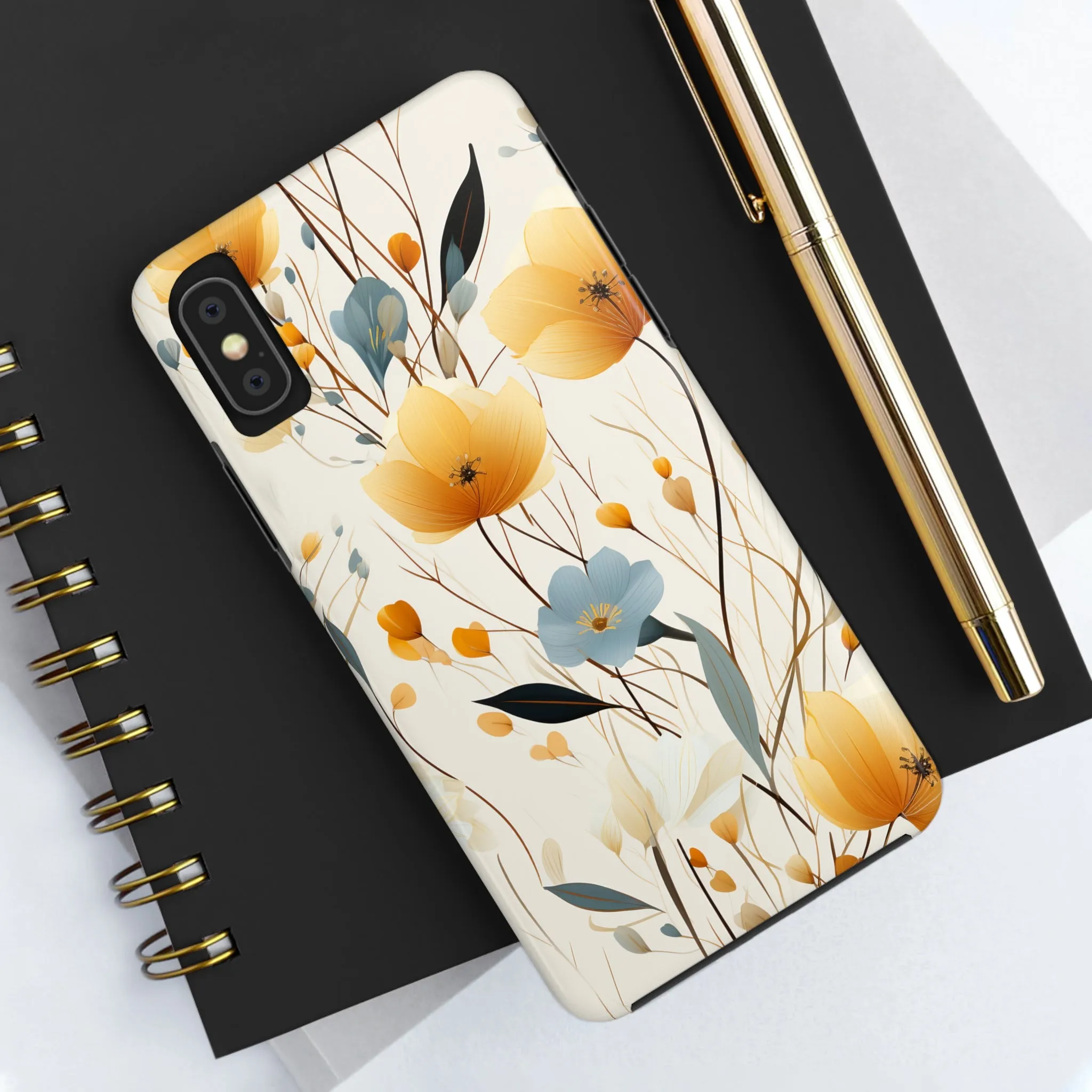 Wildflowers Muted Tones Digital print Design Tough Phone Case compatible with a large variety of iPhone models, Gift, Phone Case