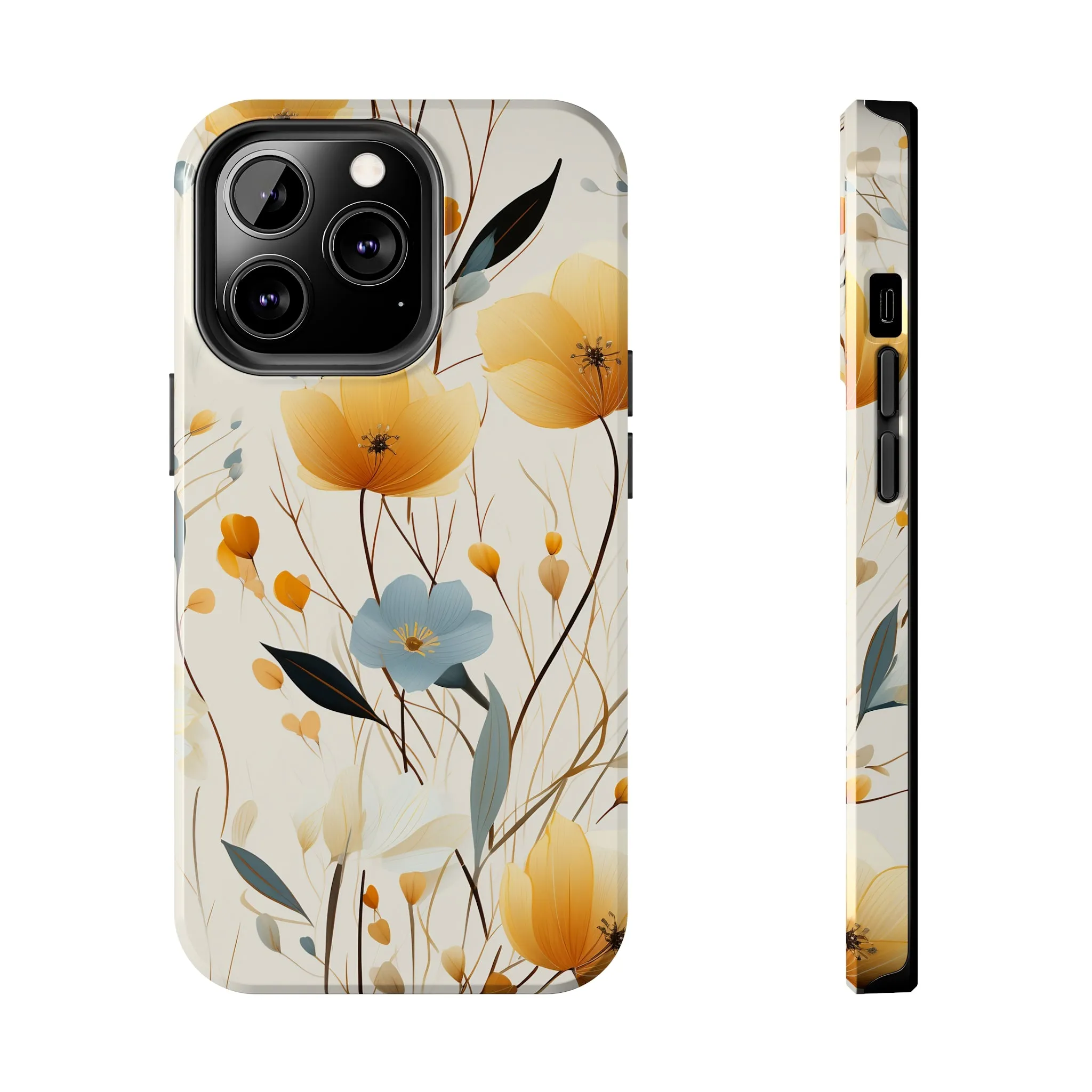 Wildflowers Muted Tones Digital print Design Tough Phone Case compatible with a large variety of iPhone models, Gift, Phone Case