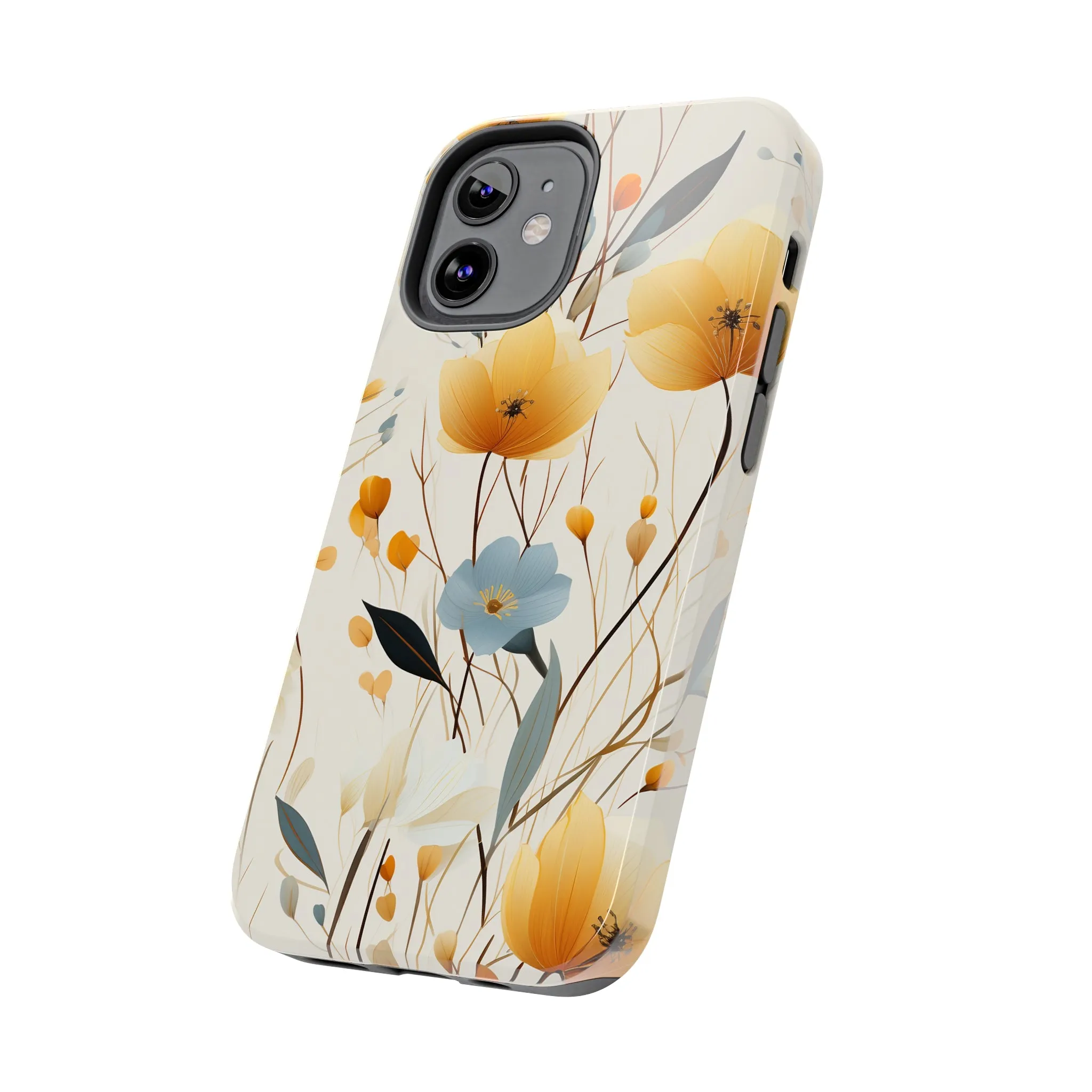 Wildflowers Muted Tones Digital print Design Tough Phone Case compatible with a large variety of iPhone models, Gift, Phone Case