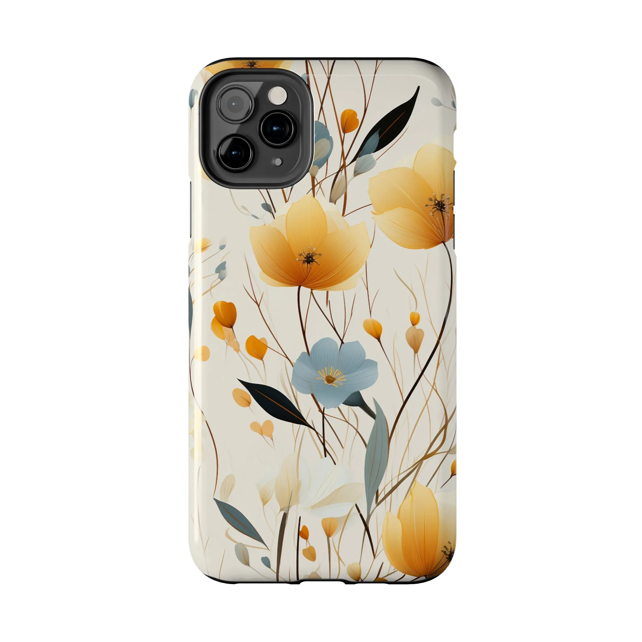 Wildflowers Muted Tones Digital print Design Tough Phone Case compatible with a large variety of iPhone models, Gift, Phone Case