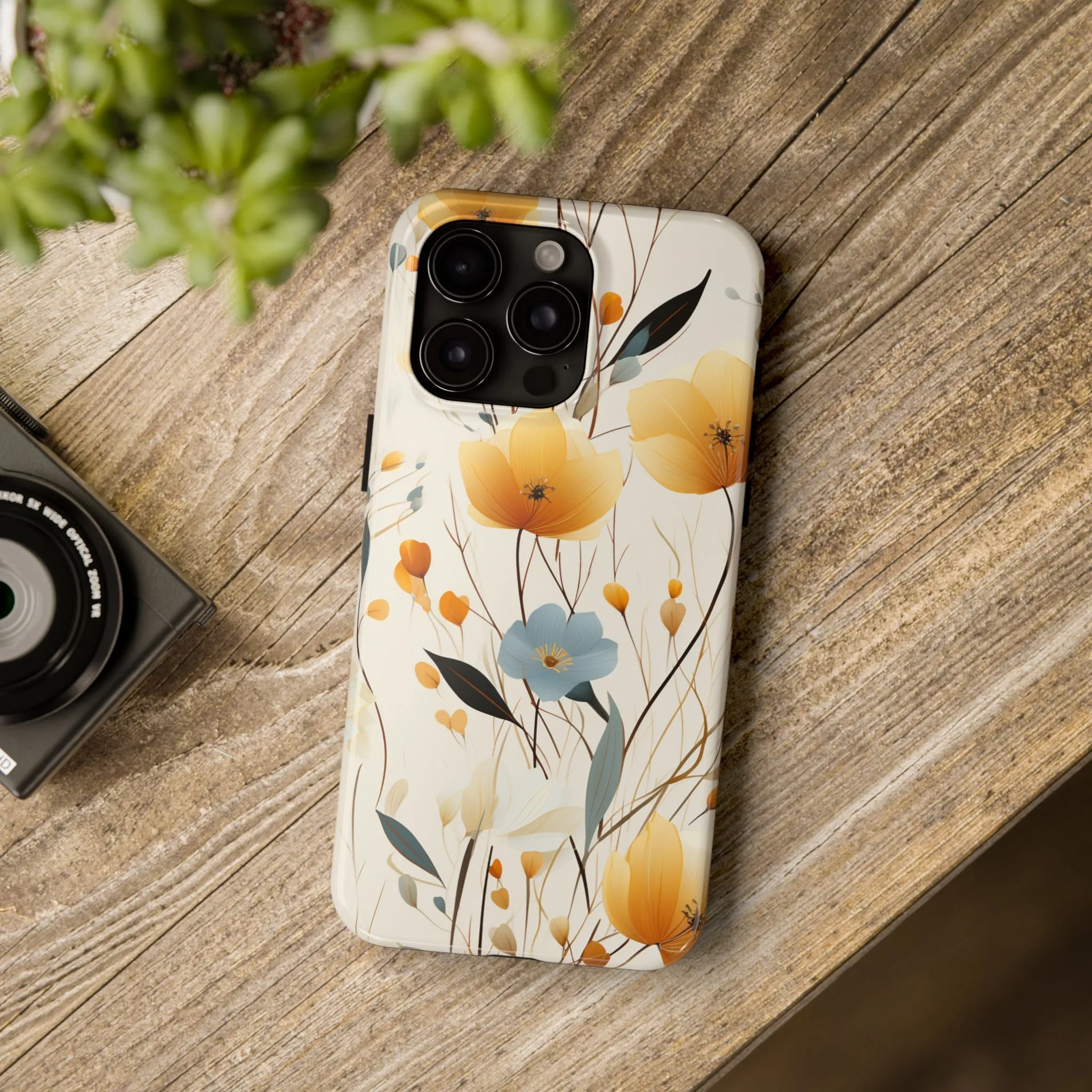 Wildflowers Muted Tones Digital print Design Tough Phone Case compatible with a large variety of iPhone models, Gift, Phone Case