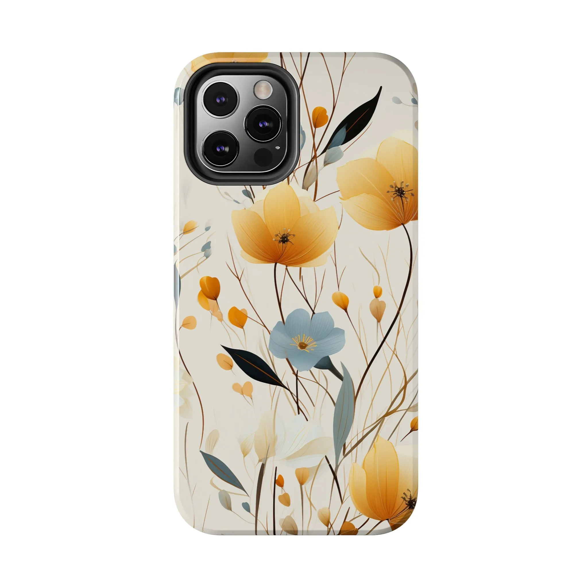 Wildflowers Muted Tones Digital print Design Tough Phone Case compatible with a large variety of iPhone models, Gift, Phone Case