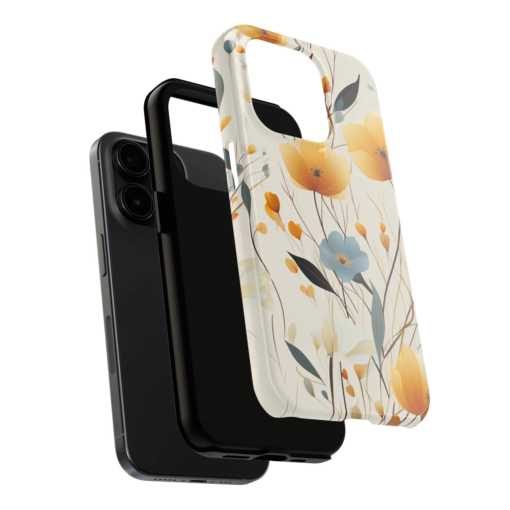 Wildflowers Muted Tones Digital print Design Tough Phone Case compatible with a large variety of iPhone models, Gift, Phone Case