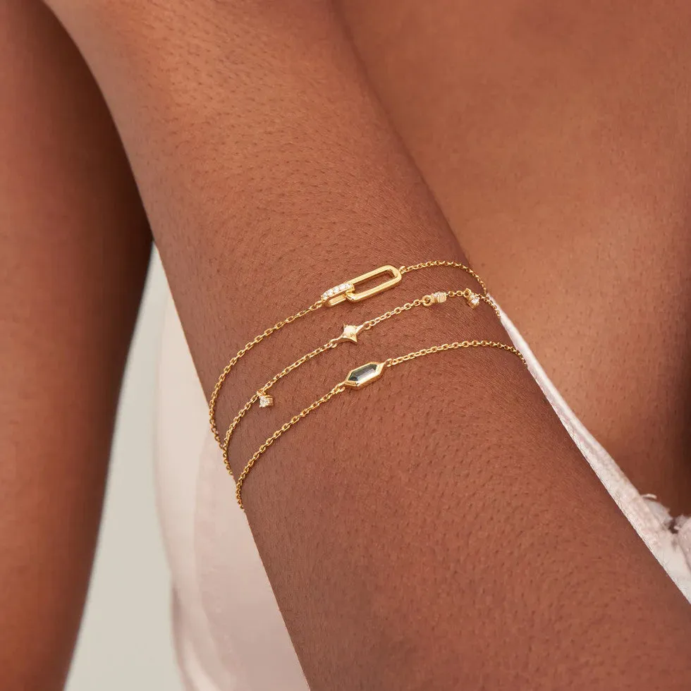 Yellow Glam Interlock Bracelet