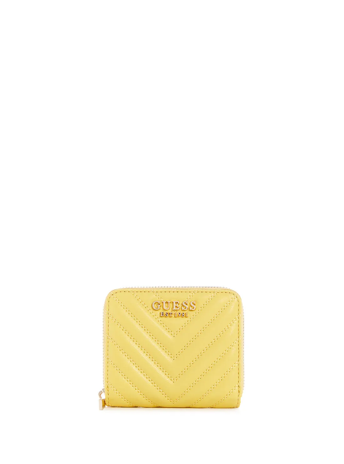 Yellow Keillah Quilted Small Wallet